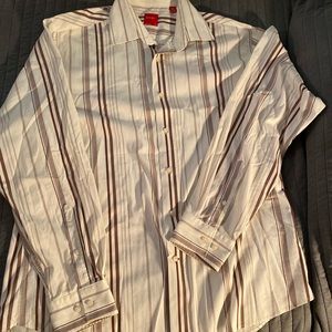 Men’s Report striped dress shirt.